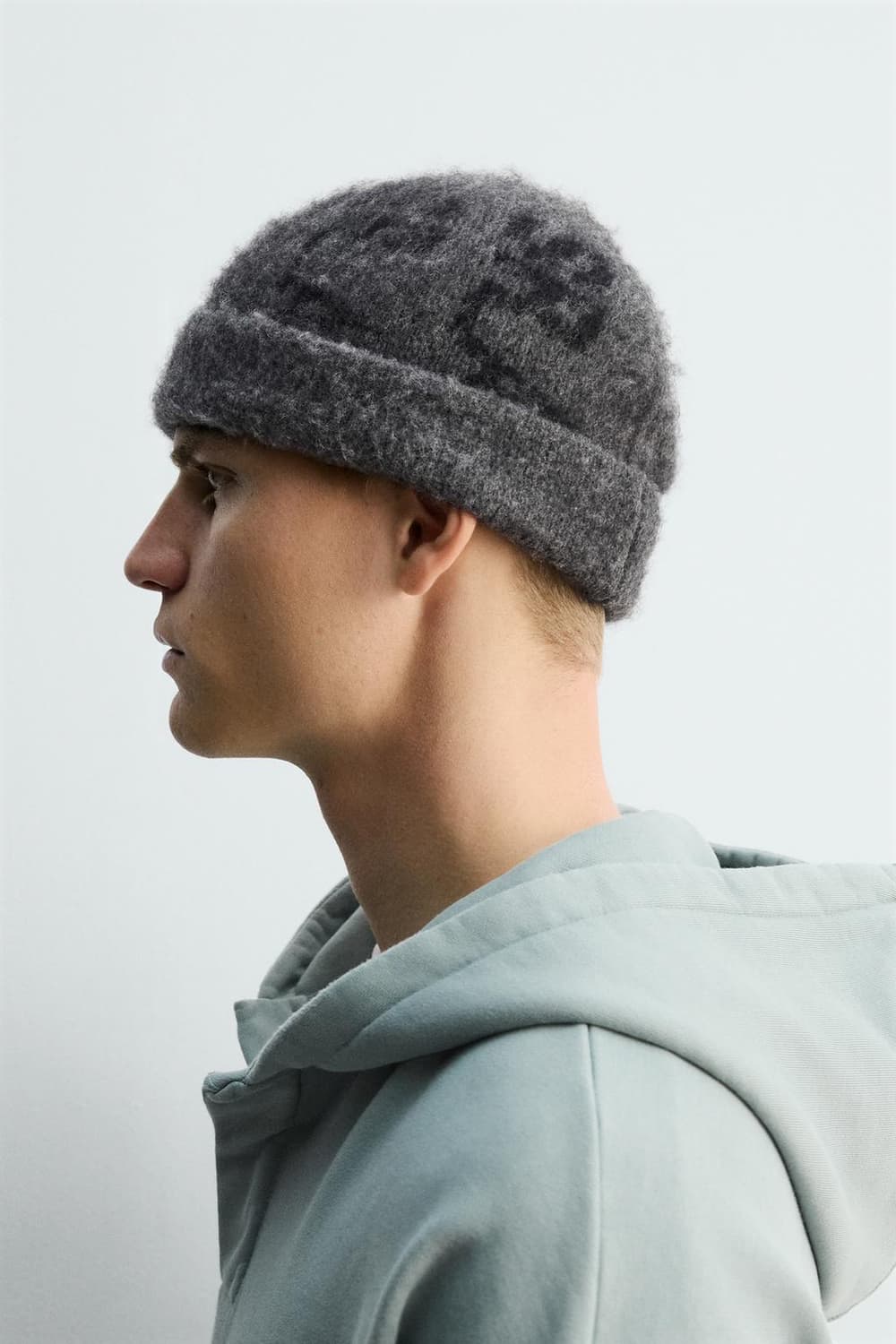 자라 X SR_A 로고 비니 그레이 새상품 상품이미지5