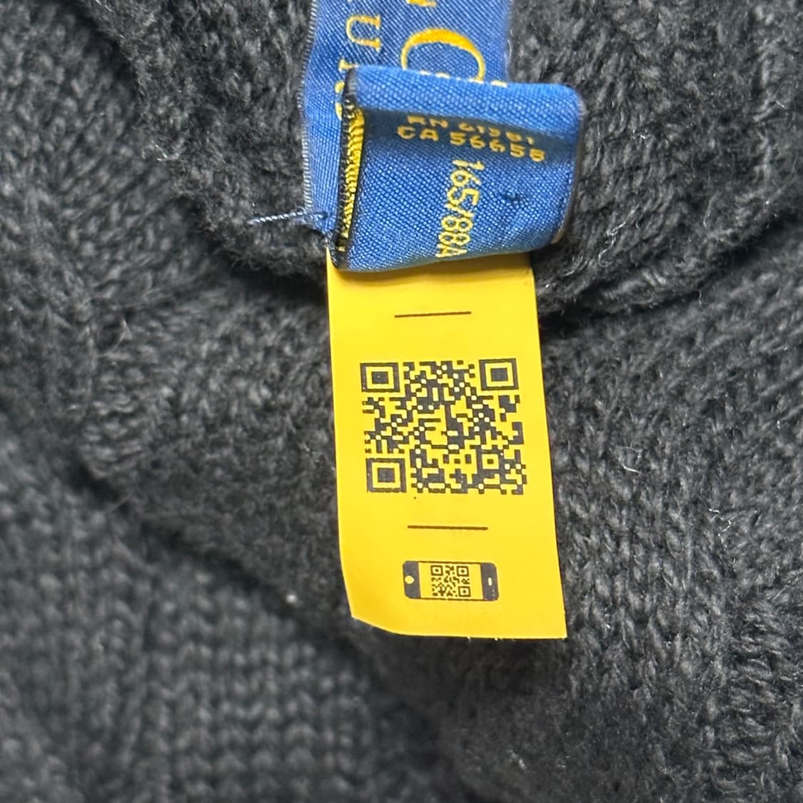 XS 폴로랄프로렌 레드 포니 블랙 케이블 니트 상품이미지5