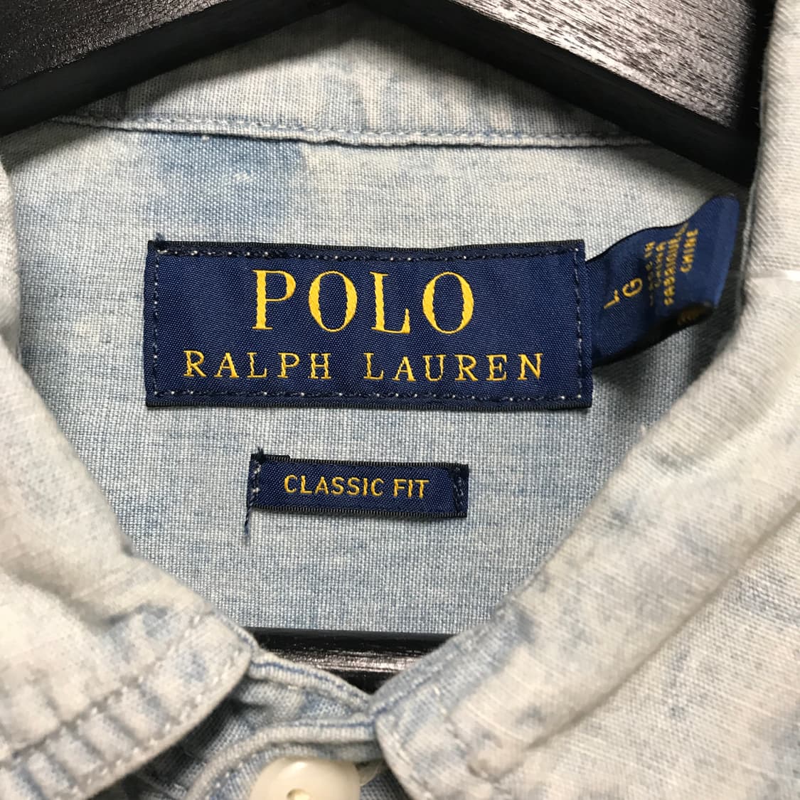 폴로 랄프로렌 페인팅 데님 셔츠 L 상품이미지7