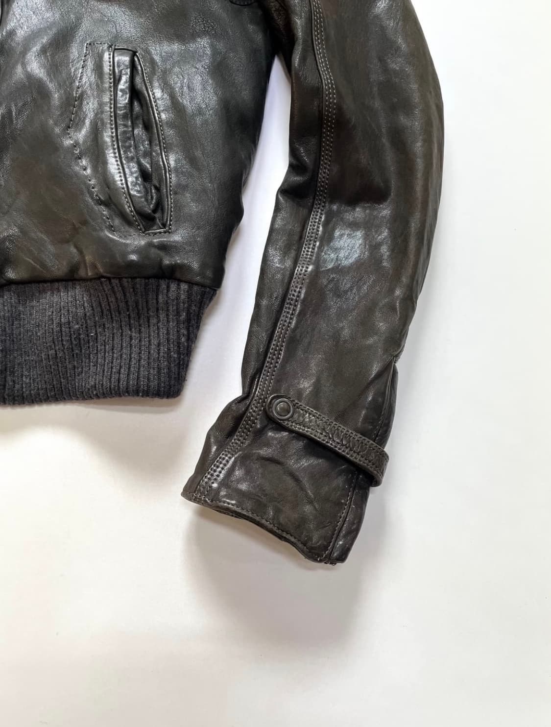 살바토레 산토로 축융 램스킨 레더 자켓 상품이미지3