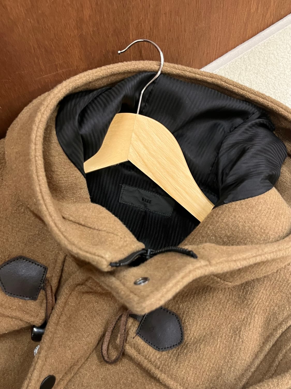 HARE 더플 코트 브라운 상품이미지9