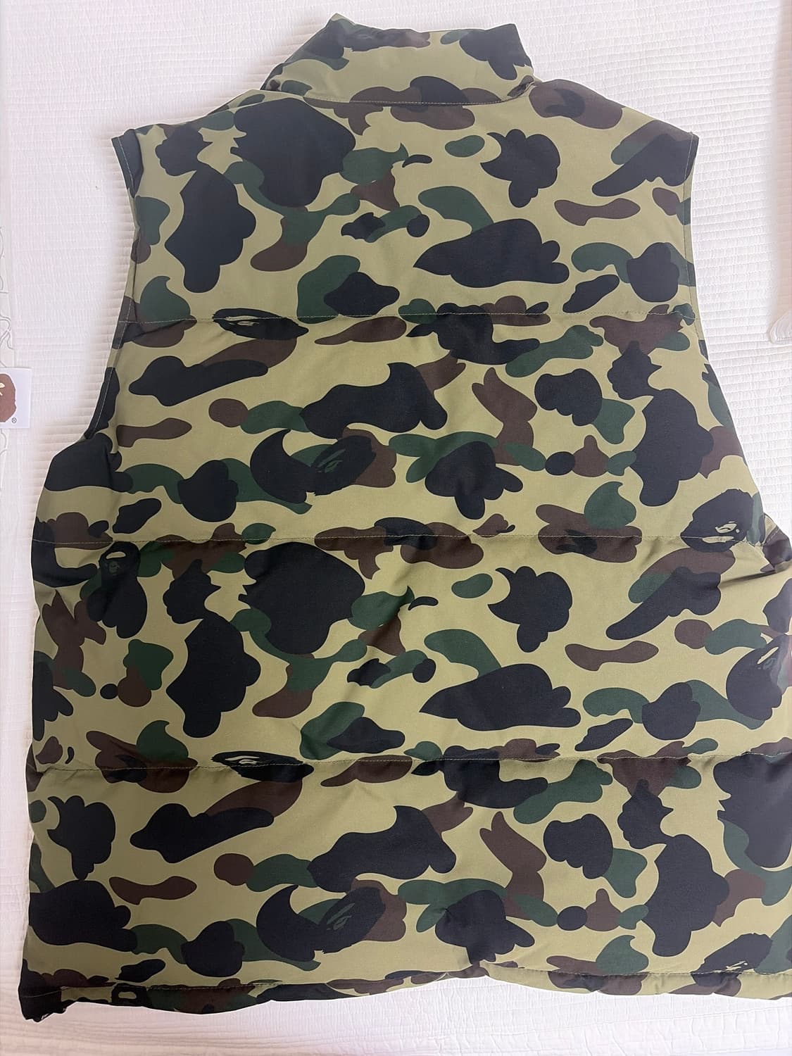 베이프 카모 리버시블 다운 베스트 그린 XL 상품이미지2