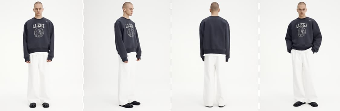 [OS] 렉토 스웻셔츠 맨투맨 블루이쉬 차콜 상품이미지5