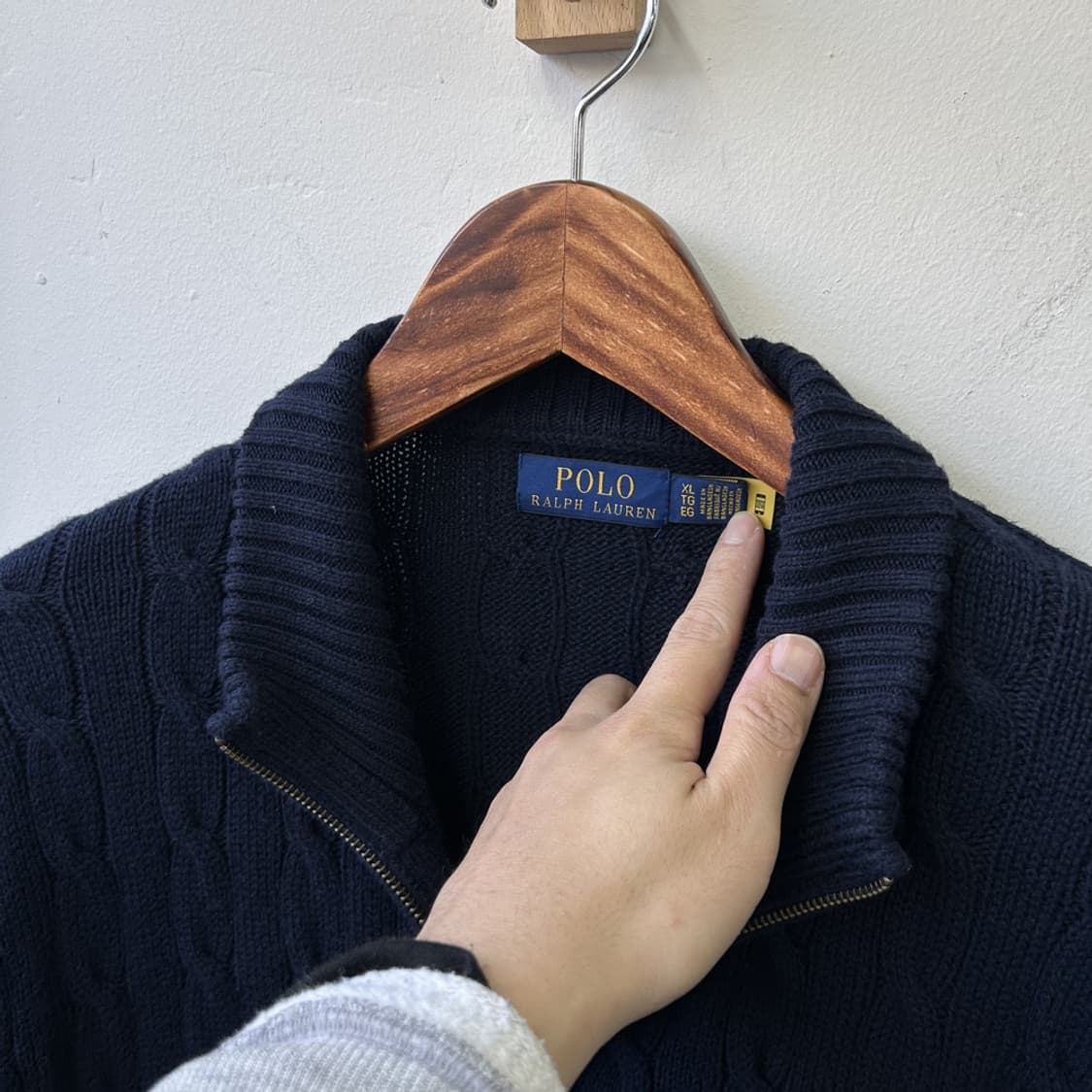 15576 - 폴로 랄프로렌 네이비 케이블 니트 집업 상품이미지3