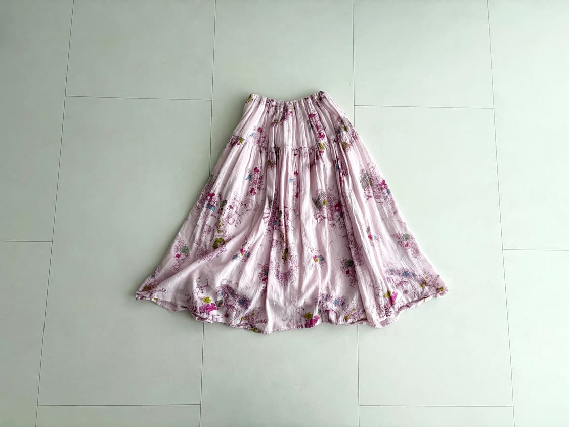 pink floral skirt 상품이미지4