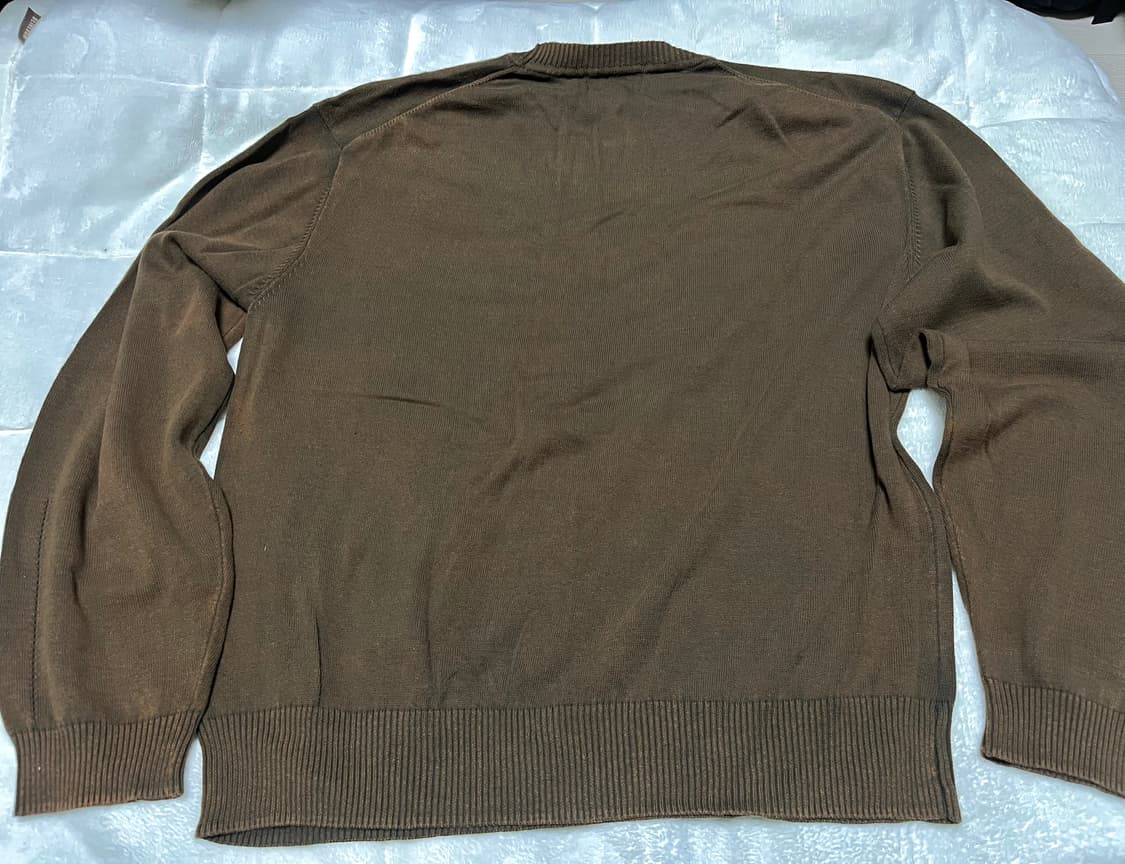 엘무드 스톤 워시드 코튼 풀오버 니트 머드 48 상품이미지3