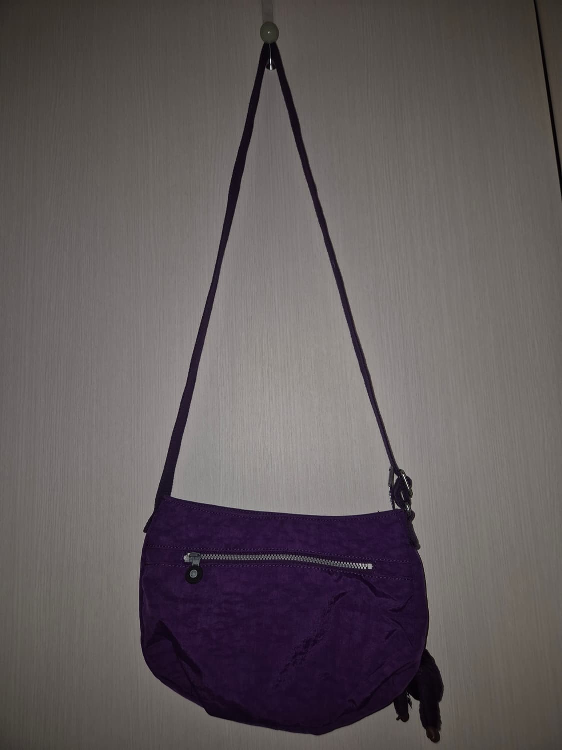 키플링 수납력 좋은 포도빛깔 보라색 크로스백 상품이미지8