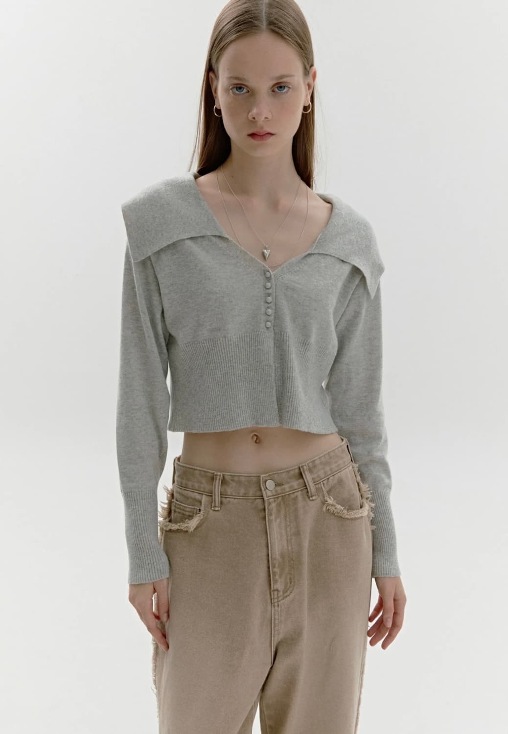 소프트서울 NEW SAILOR COLLAR KNIT CARDIGAN 상품이미지4