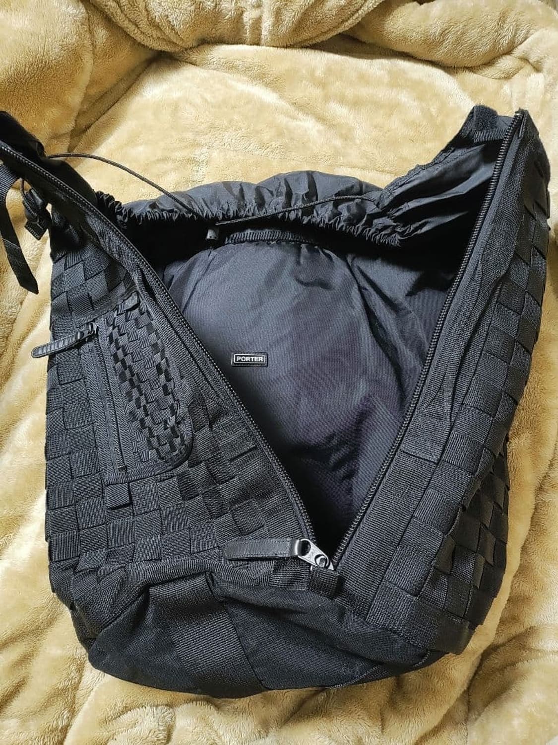 포터 위빙 디테일 백팩 블랙 상품이미지5