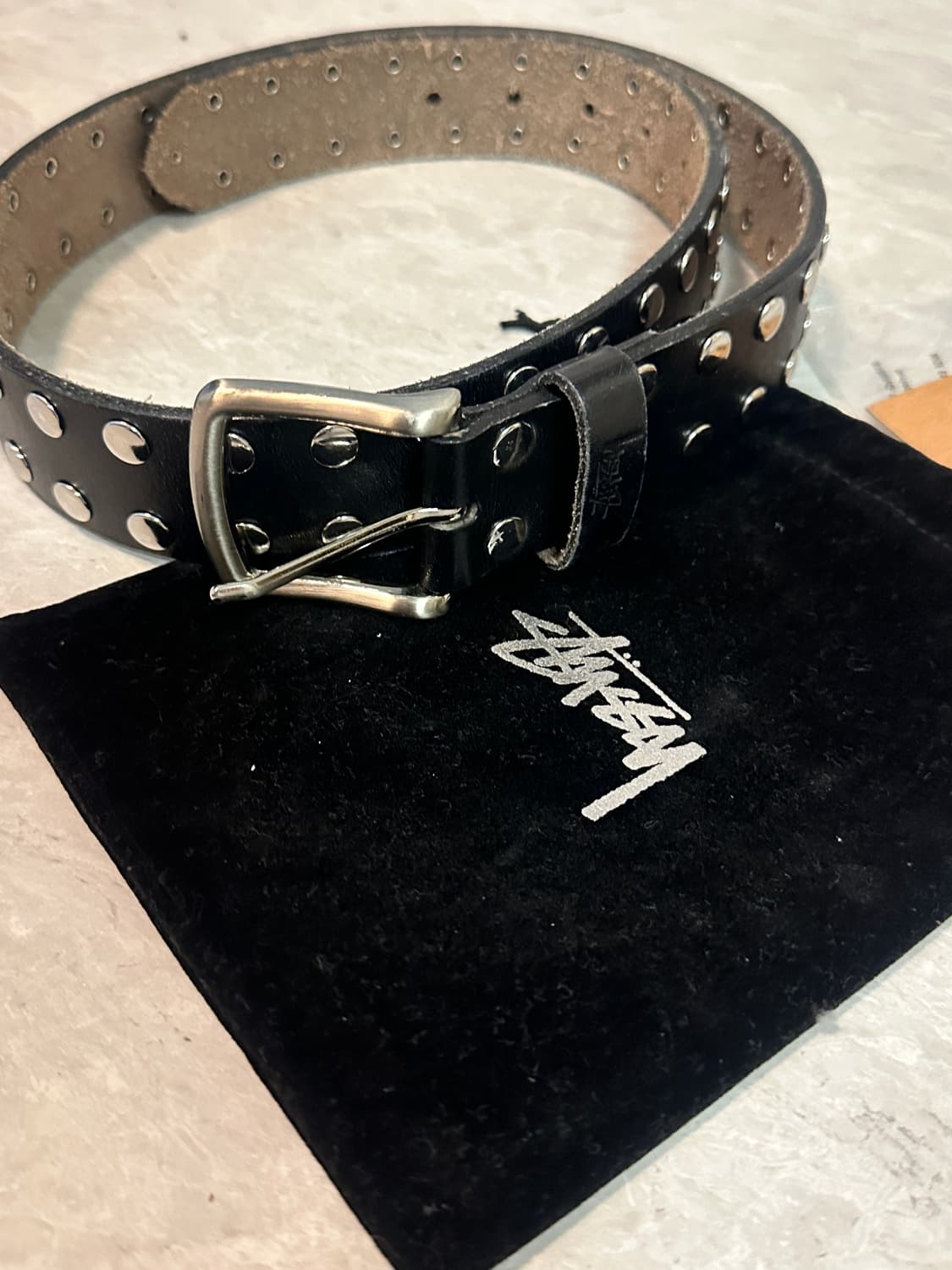 스투시 8볼 스터드 벨트 블랙 상품이미지4