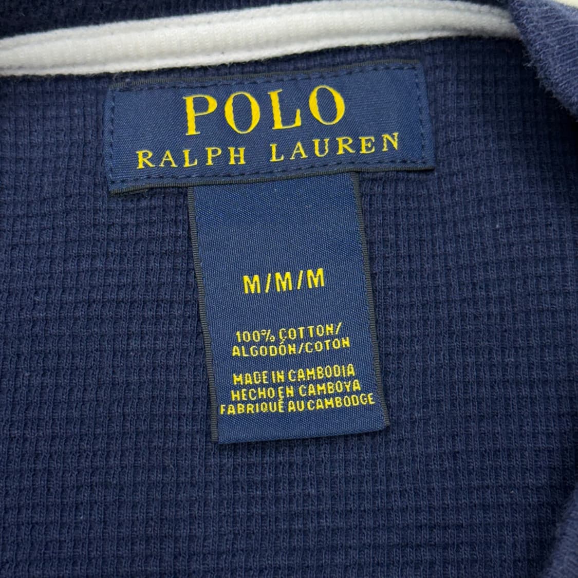 [M] 폴로 네이비 와플 롱슬리브 상품이미지5