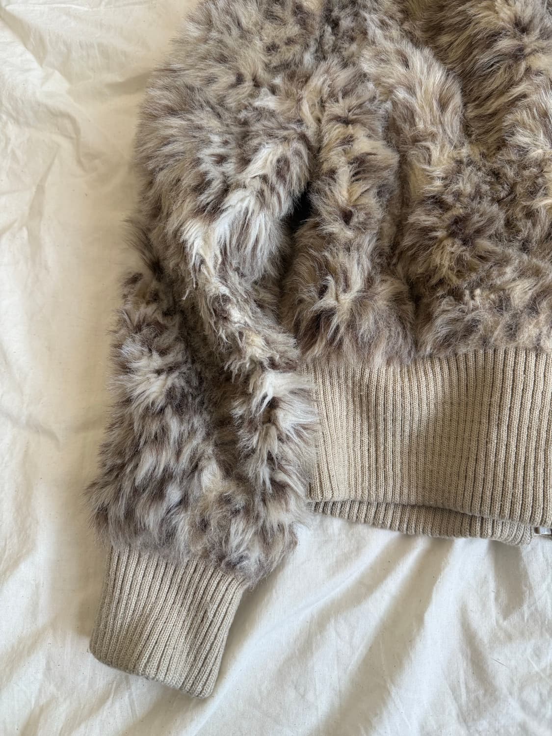 나나펑크 갸루 호피 세미크롭 호피 퍼 집업 상품이미지5