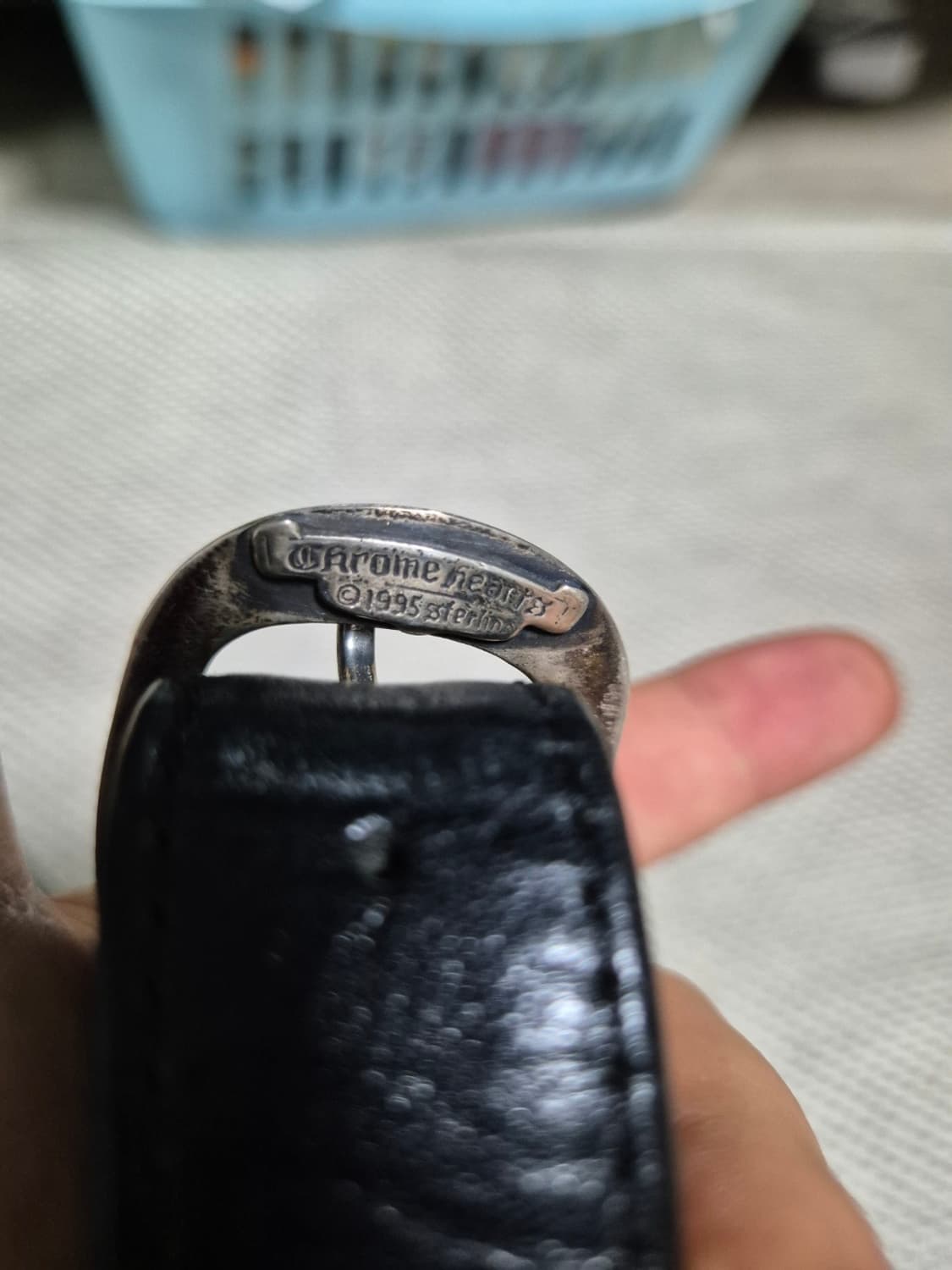 [OS] 크롬하츠 멀티 크로스 레더 블랙 스냅백 상품이미지6