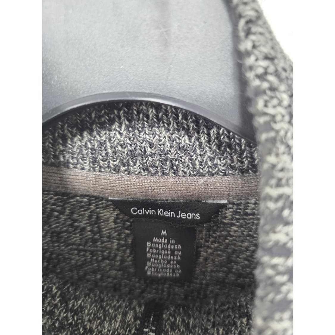 택포) CK 캘빈클라인 남성 반집업 니트 L 상품이미지2