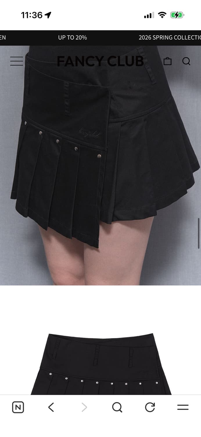 팬시클럽 PLEATS LAYERED WRAP SKIRT (BLACK) 상품이미지8