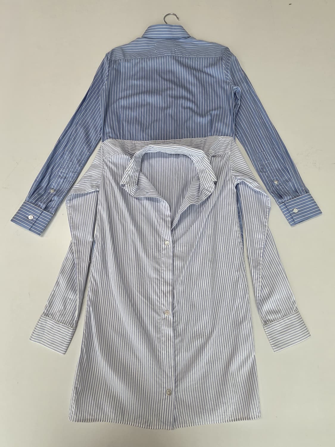 메종마르지엘라 스트라이프 셔츠 원피스 블루 38 상품이미지3