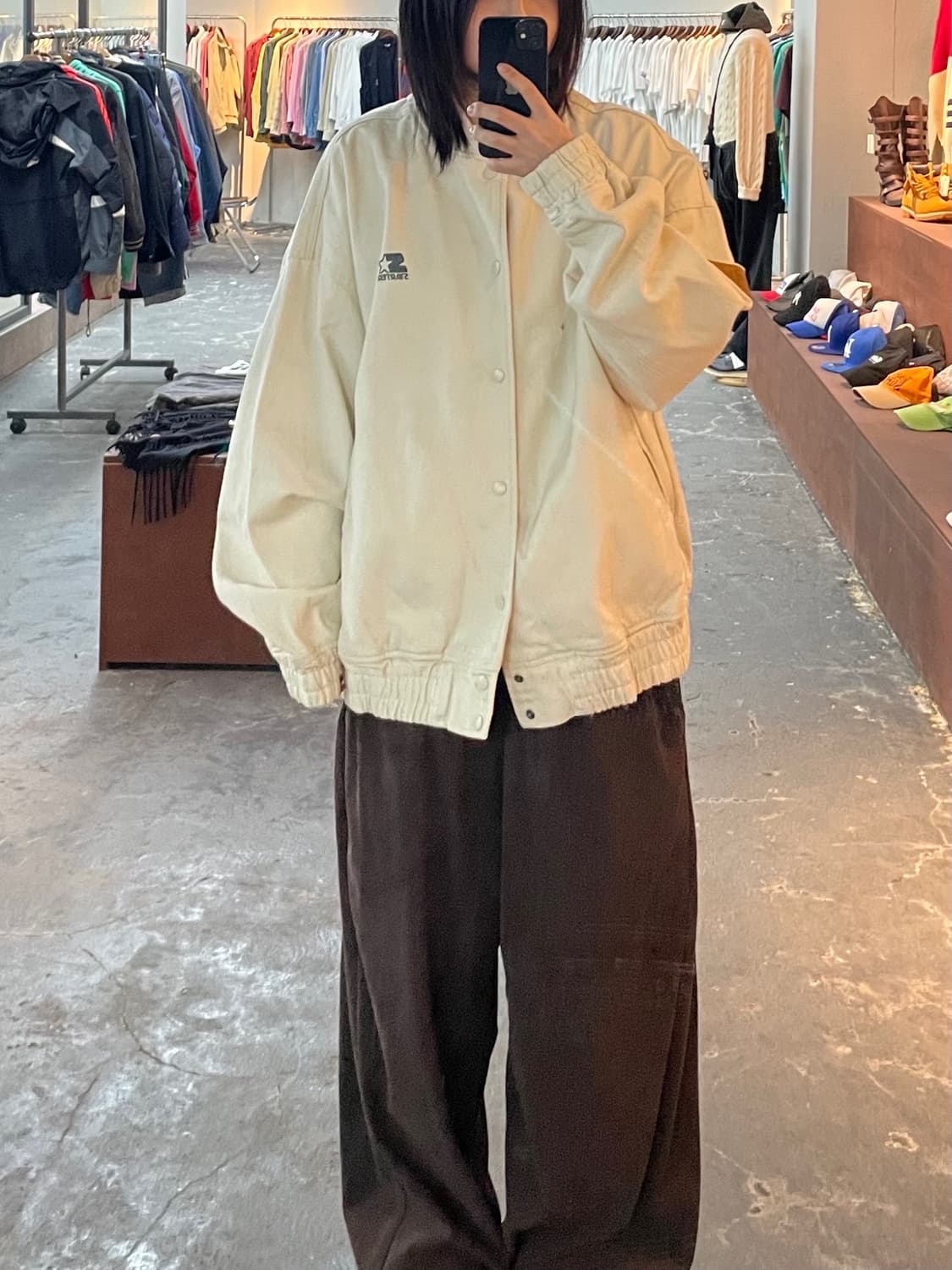 스타터 아이보리 블루종 자켓 H1008 상품이미지1