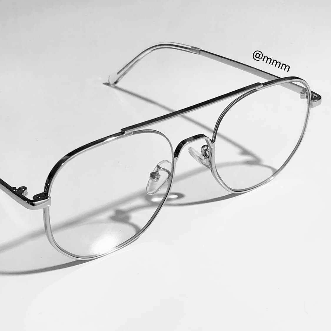 (Unisex) 은테 세미 보잉 안경 상품이미지1