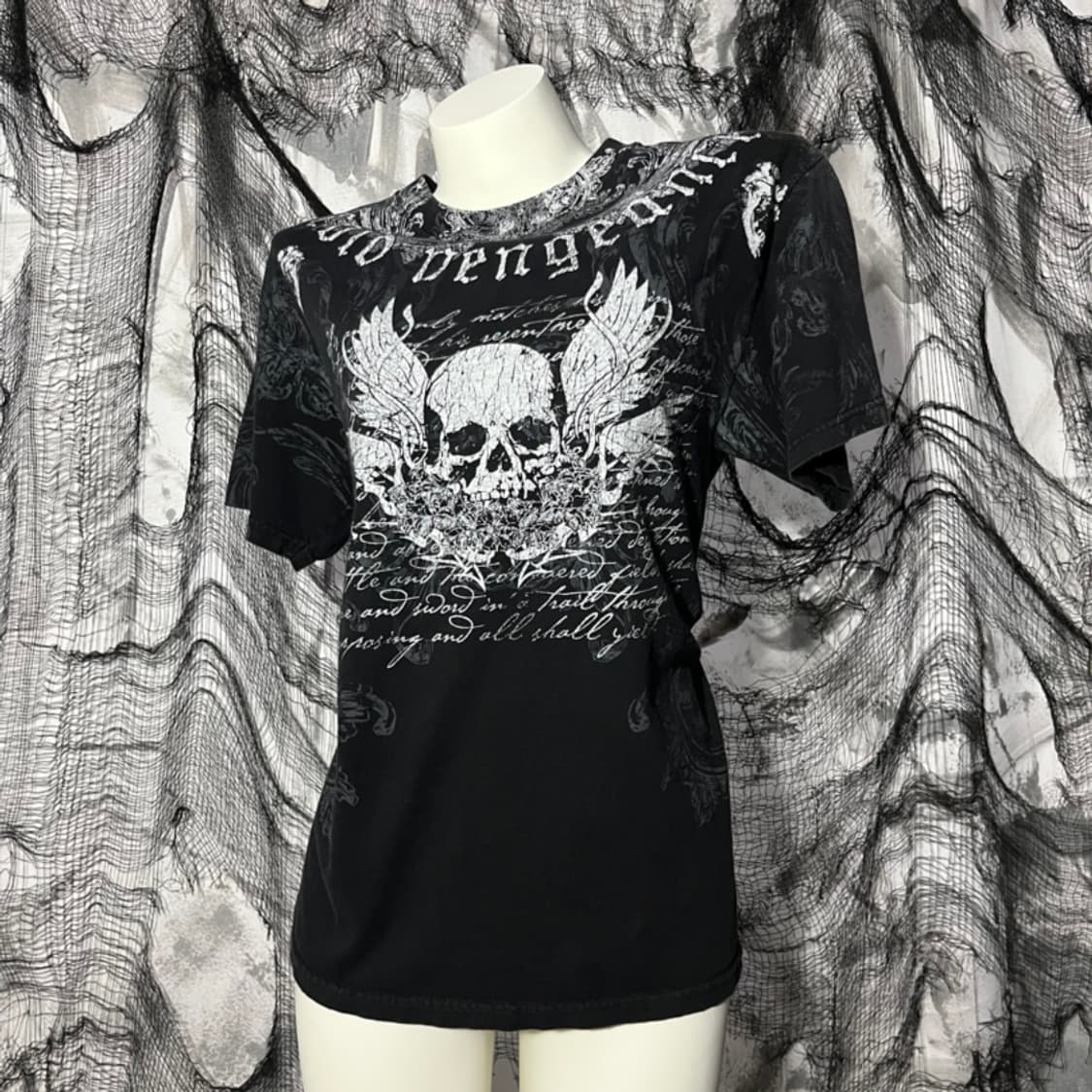Punk skull Gothic detail t-shirt 상품이미지4