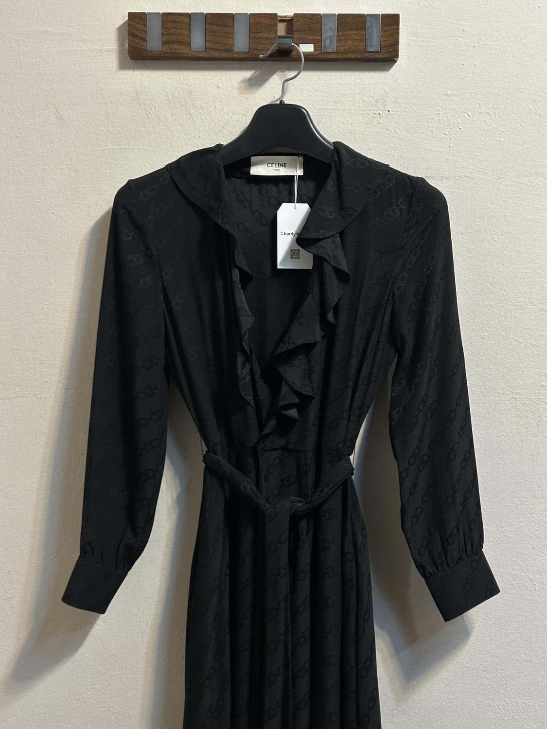 셀린느 실크 러플 랩 드레스 상품이미지2