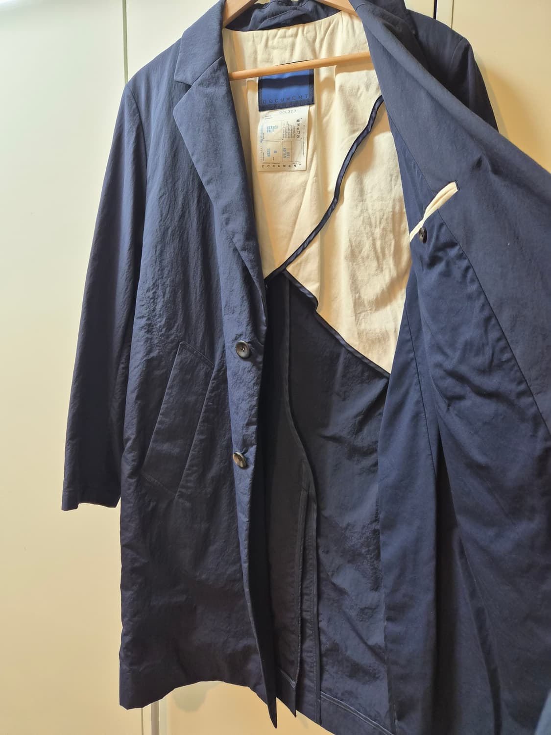 DOCUMENT(도큐먼트) 나일론 싱글코트 M 상품이미지2