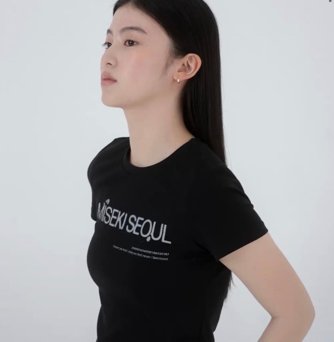 미세키 서울 Logo short sleeves BLACK 상품이미지1