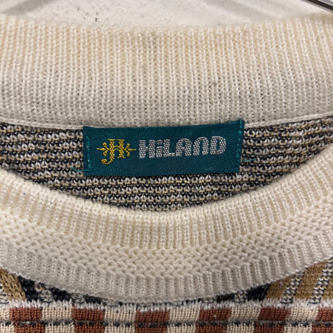 하이랜드 빈티지패턴 아메카지 라운드 니트 상품이미지3