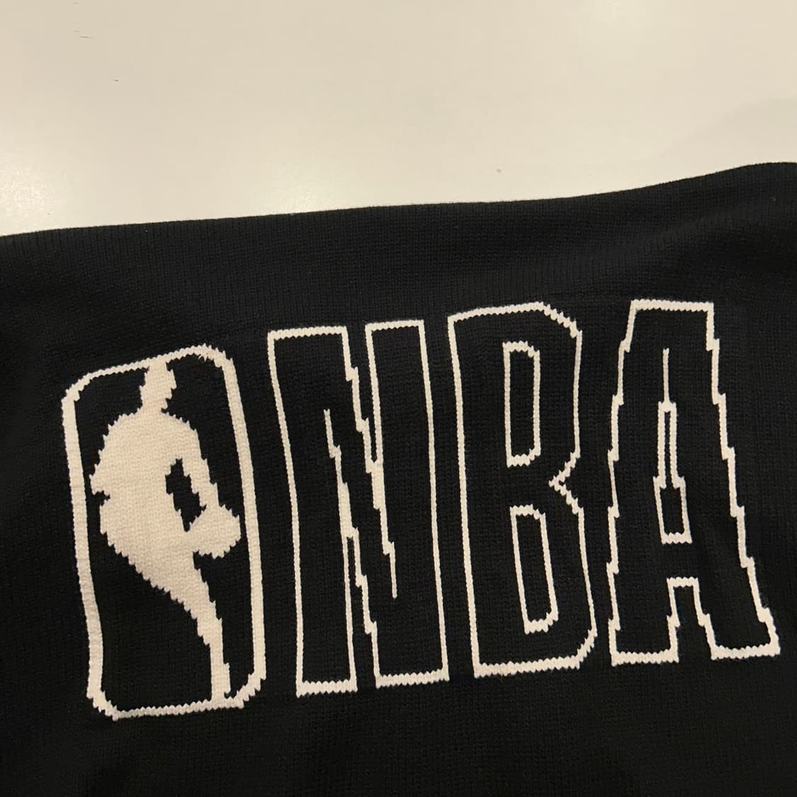 [L] NBA 엔비에이 빅로고 니트 가디건 블랙 A199 상품이미지8