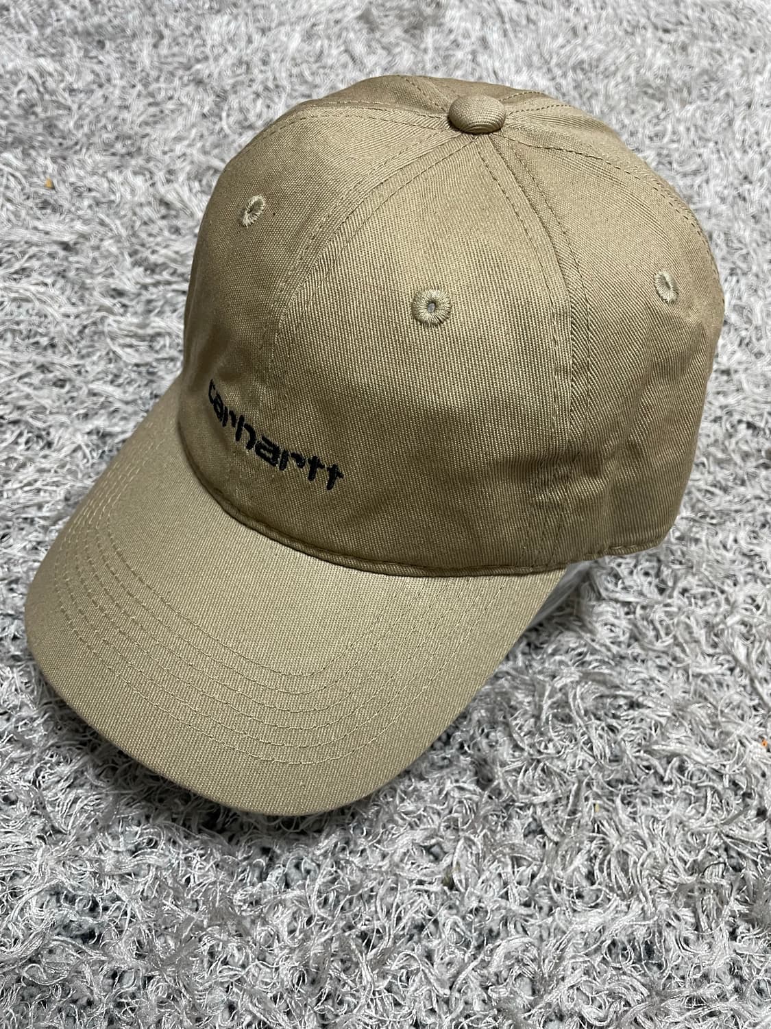 칼하트Carhartt 글씨로고 베이지 코튼 캡 Free 상품이미지1