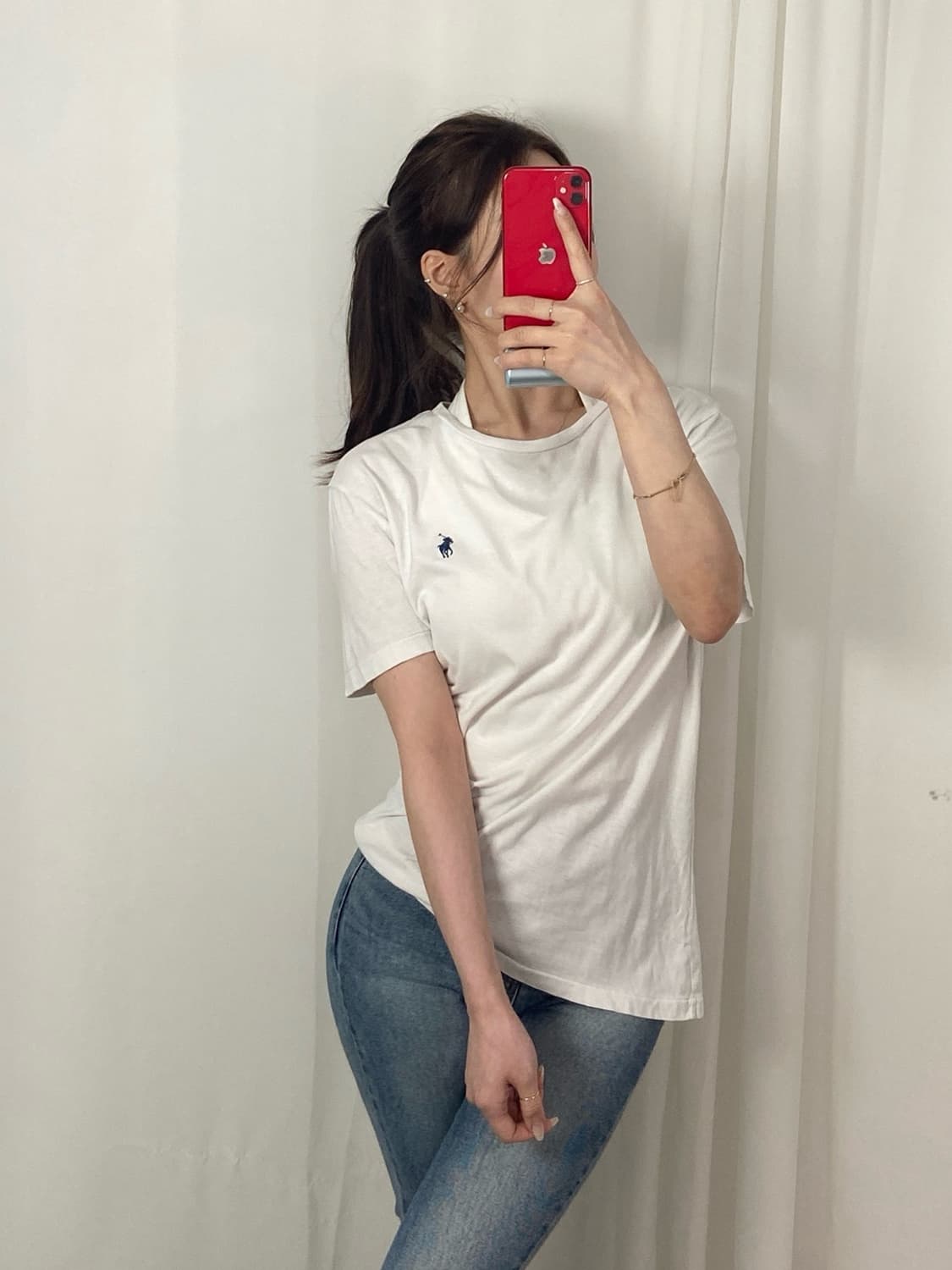 폴로 화이트 라운드티 상품이미지4