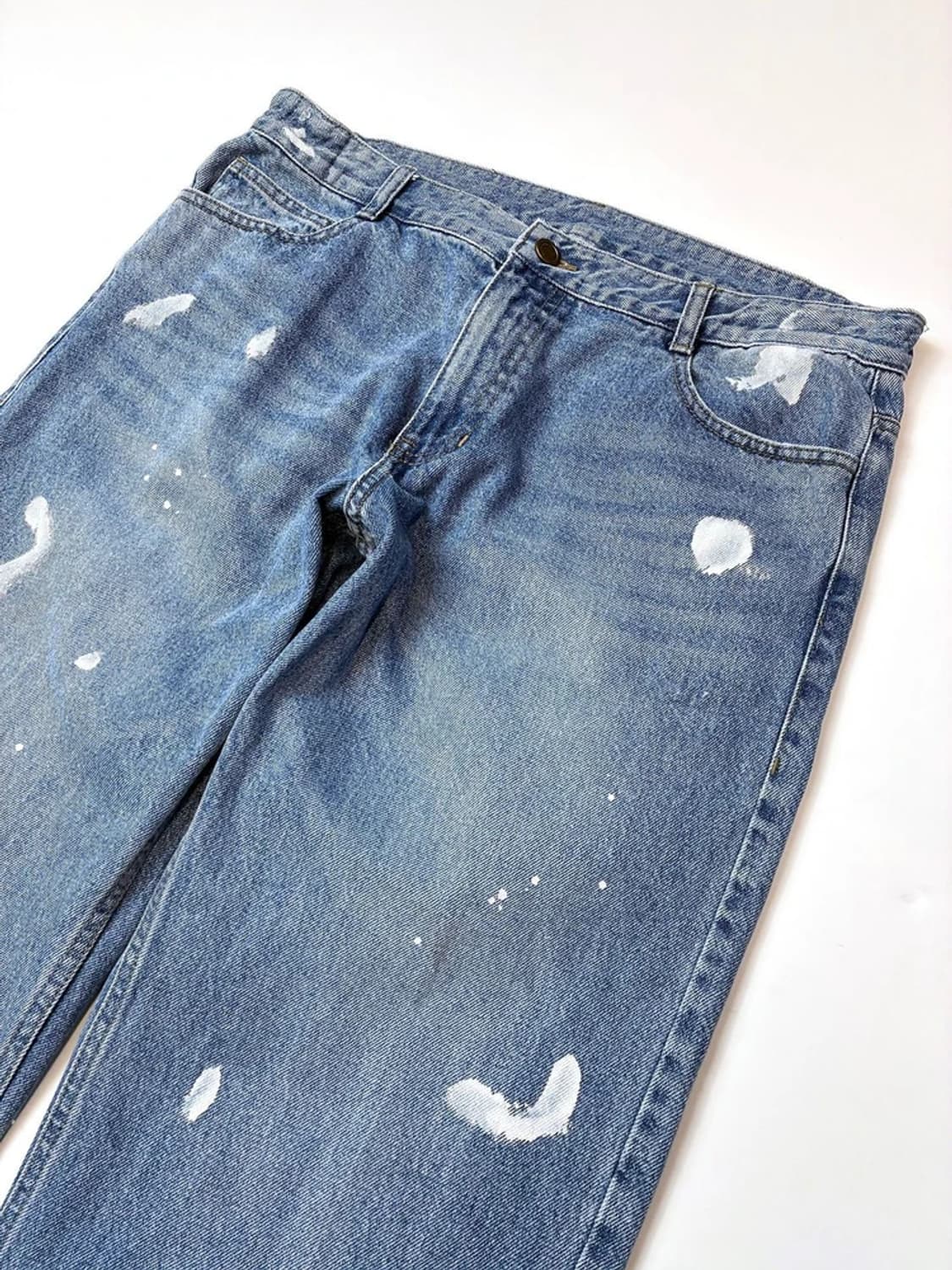 솔리드옴므 19ss 워싱 페인팅 테이퍼드 데님 팬츠 PN5349 상품이미지2