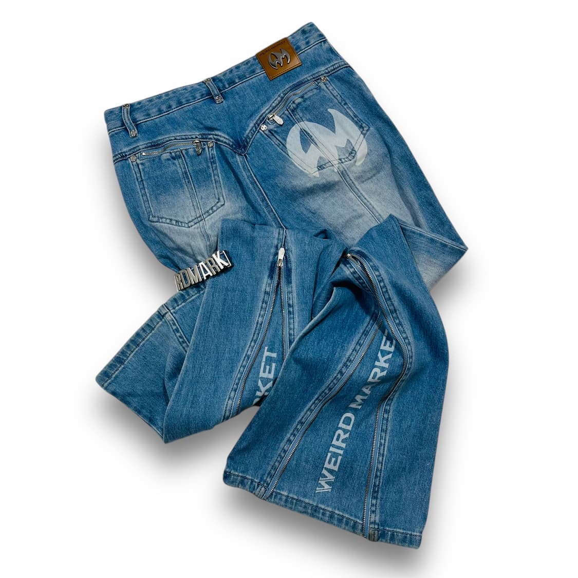 위어드 마켓 시그니처 로고 워시드 웨스턴 부츠컷 팬츠 상품이미지7