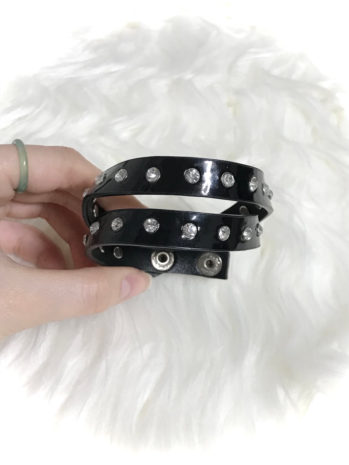 빈티지 펑크 크리스탈 찡 뱅글 팔찌 상품이미지5