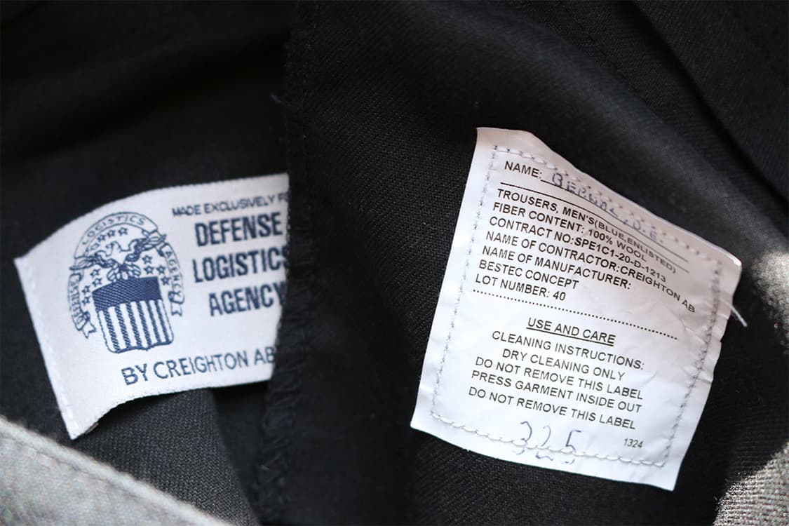 USA 울 세일러 블랙 트라우저 상품이미지8