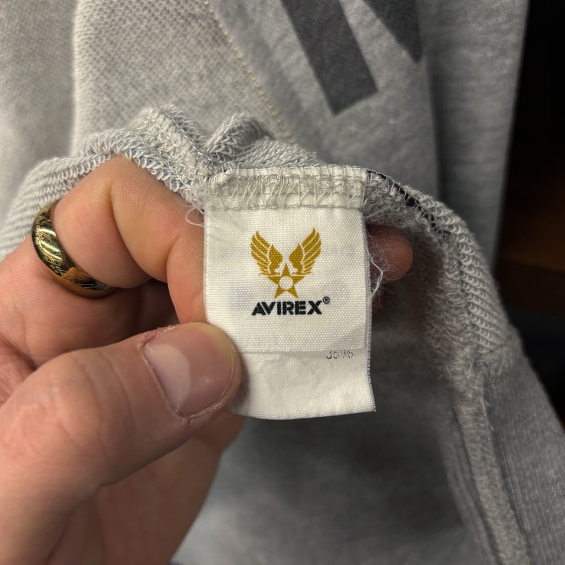 00s 아비렉스 ARMY 라이트그레이 프린팅 후드집업 N518 상품이미지8