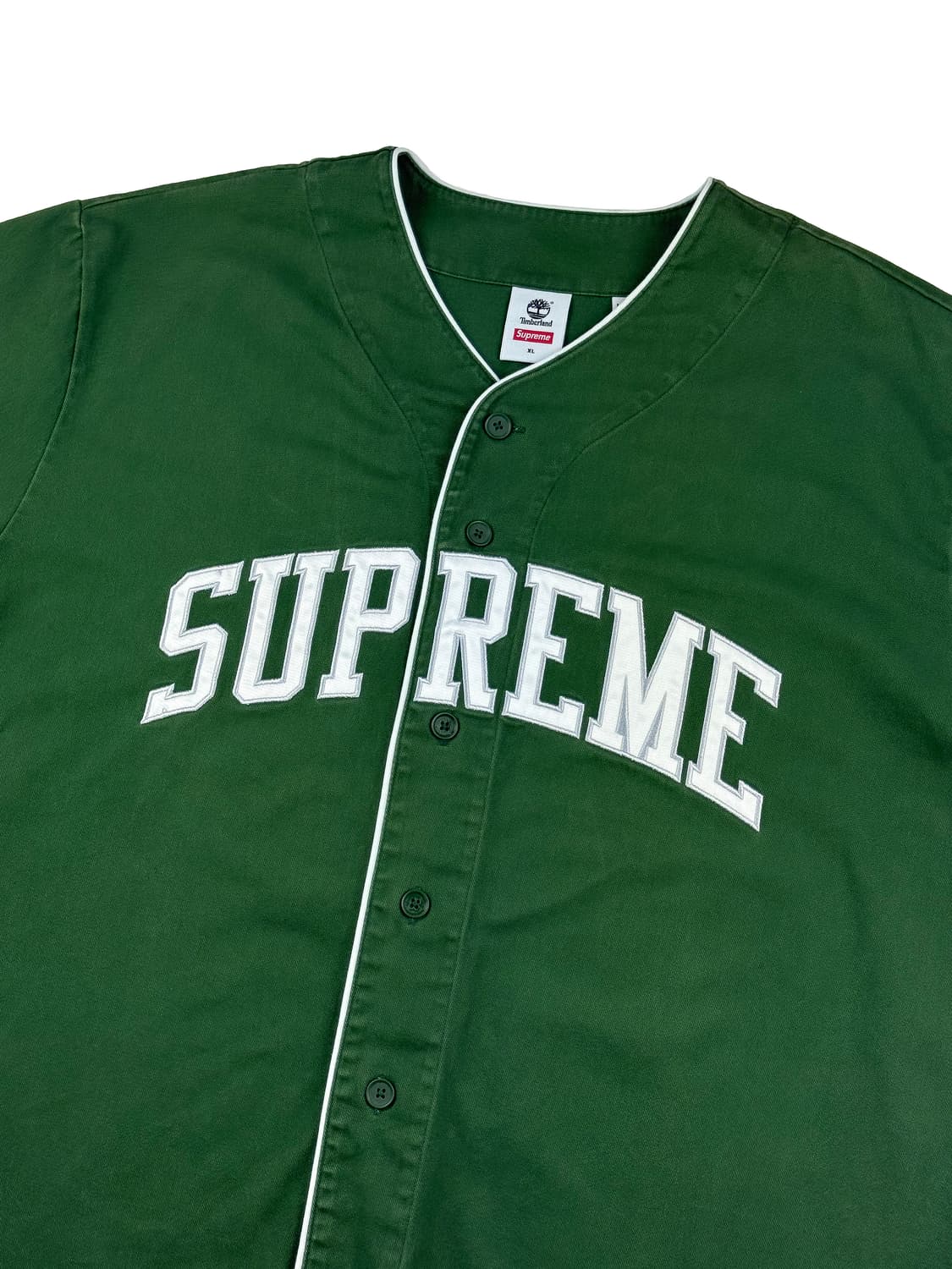 슈프림 x 팀버랜드 베이스볼 저지 그린 상품이미지3