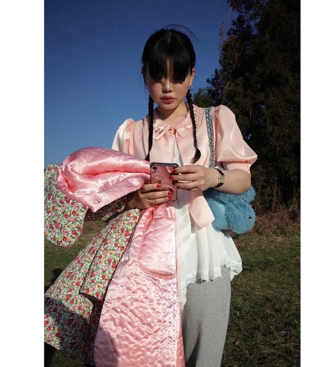 half sleeve 블라우스 가디건 상품이미지2