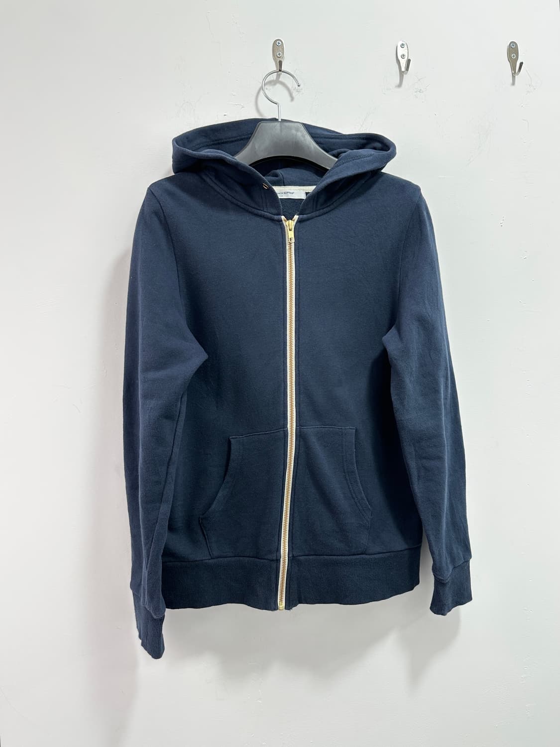 Back Number navy hood zip up 상품이미지3