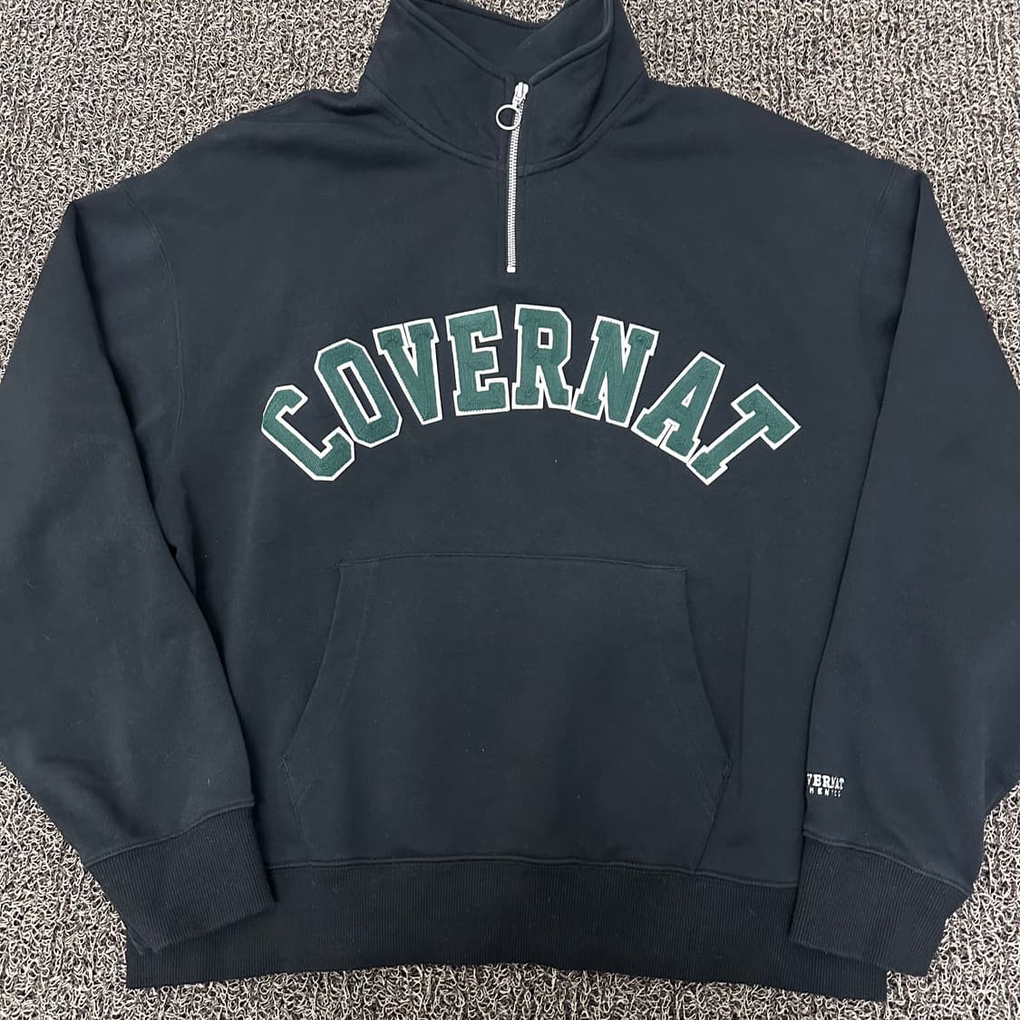 커버낫 반집업 맨투맨 블랙 95(M) 상품이미지2