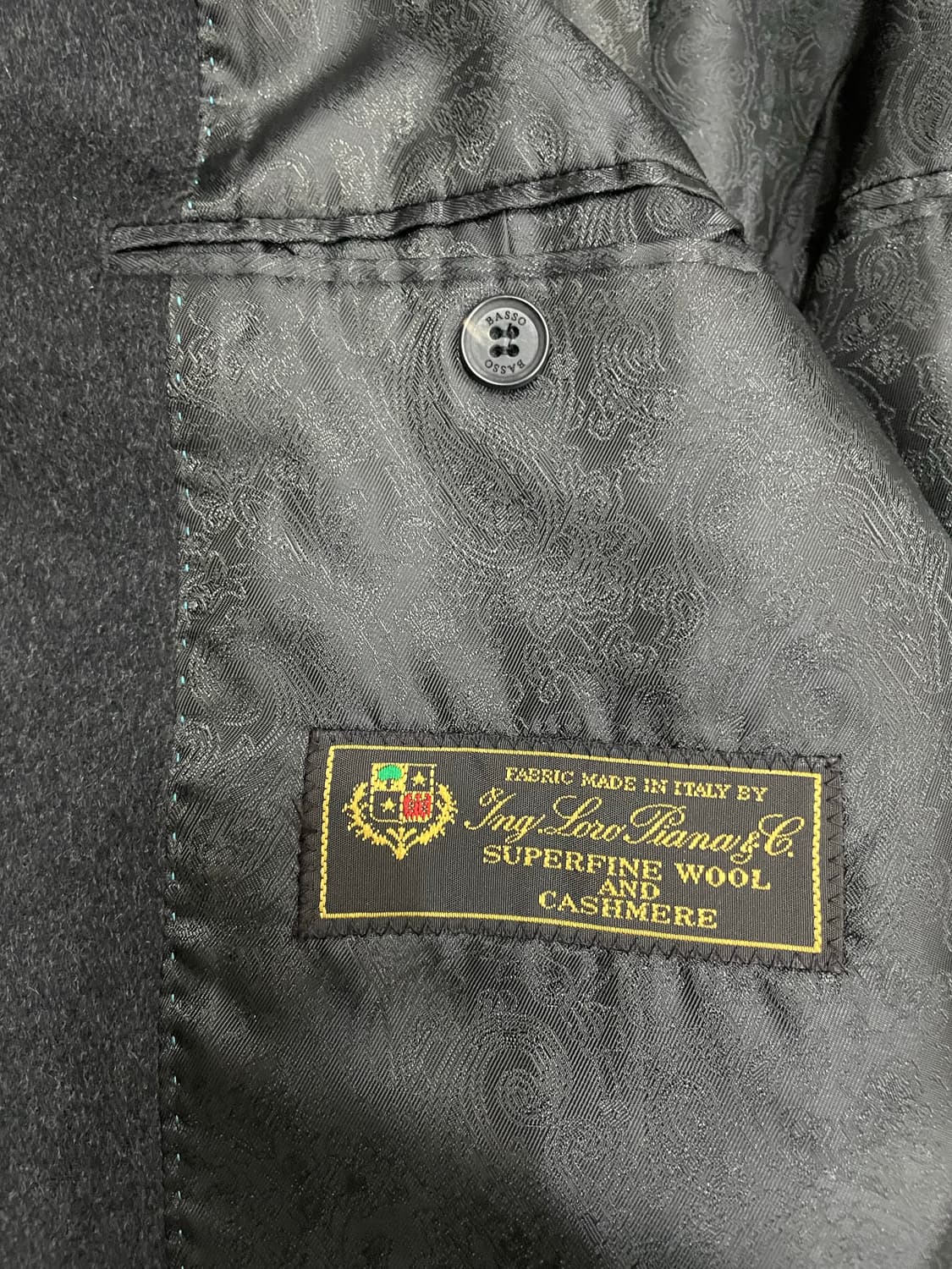 BASSO 로로피아나 캐시미어 코트 챠콜 상품이미지9