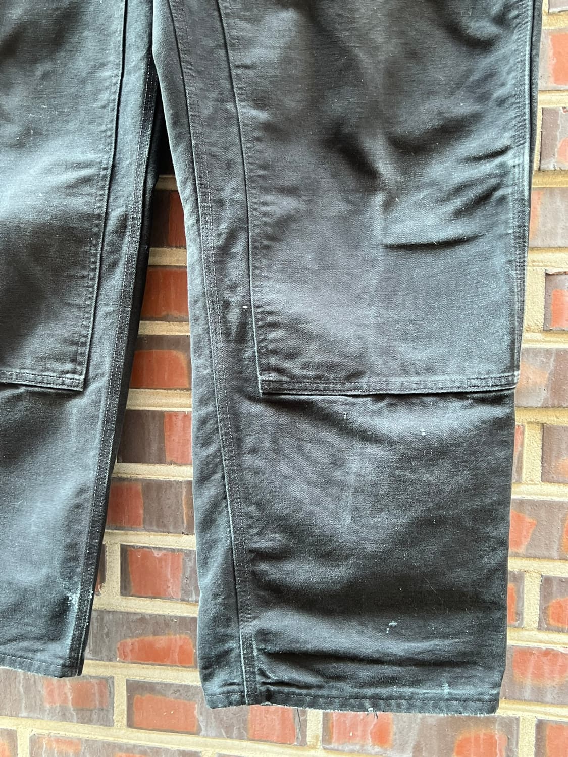 [44] 칼하트 B01 블랙 더블니 USA 블랙 페이딩 워크 팬츠 상품이미지5