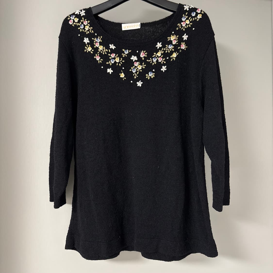 black flower wool knit 상품이미지1