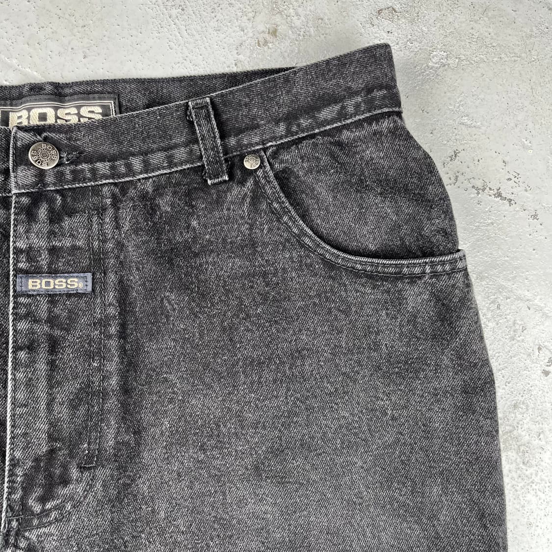 빈티지 Boss Jeans 스케이터 데님 쇼츠 블랙 상품이미지5