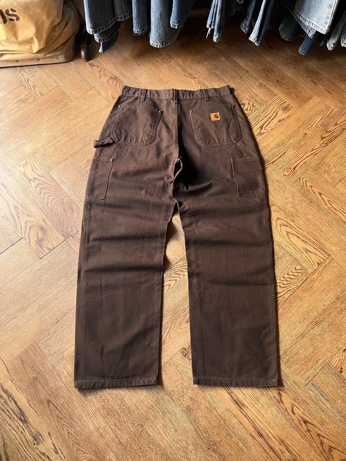 [34]칼하트 USA 다크브라운 더블니 워크팬츠 상품이미지2