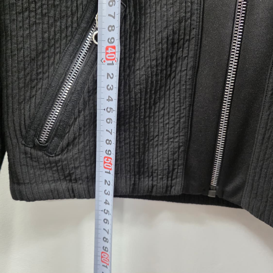 1794 [데상트] 골지 블랙 텍스쳐 후드집업 s 상품이미지4