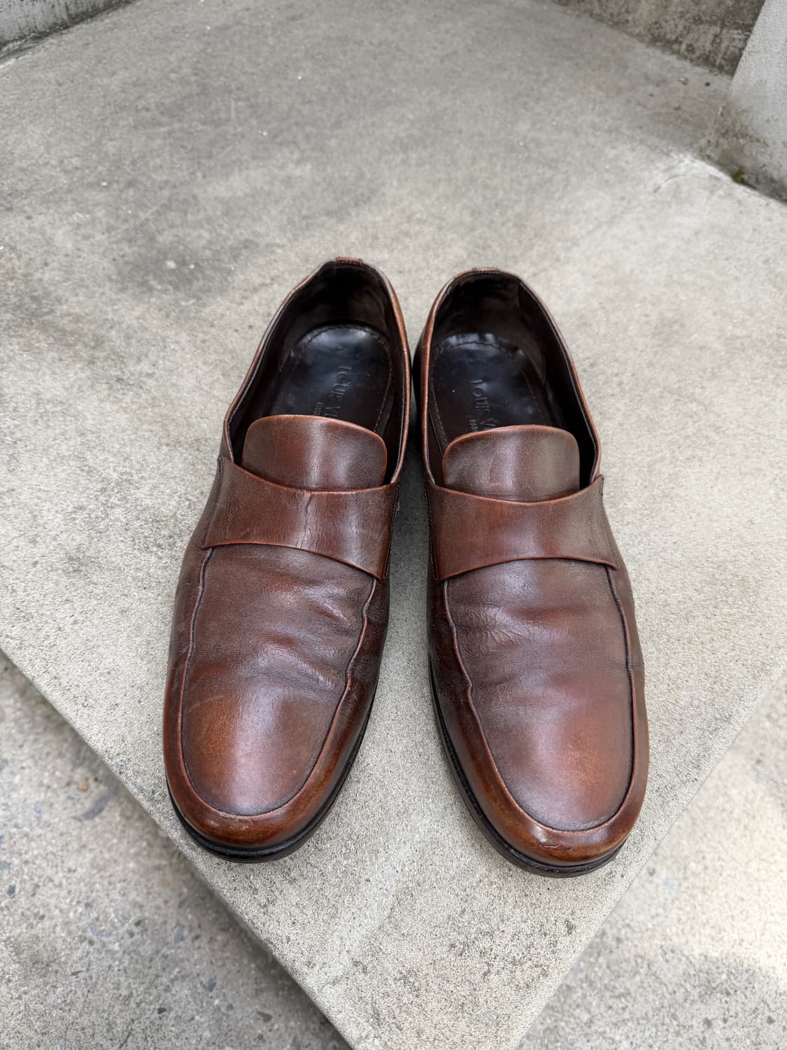 2000s LOUIS VUITTON 빈티지 루이비통 레더 로퍼 상품이미지1