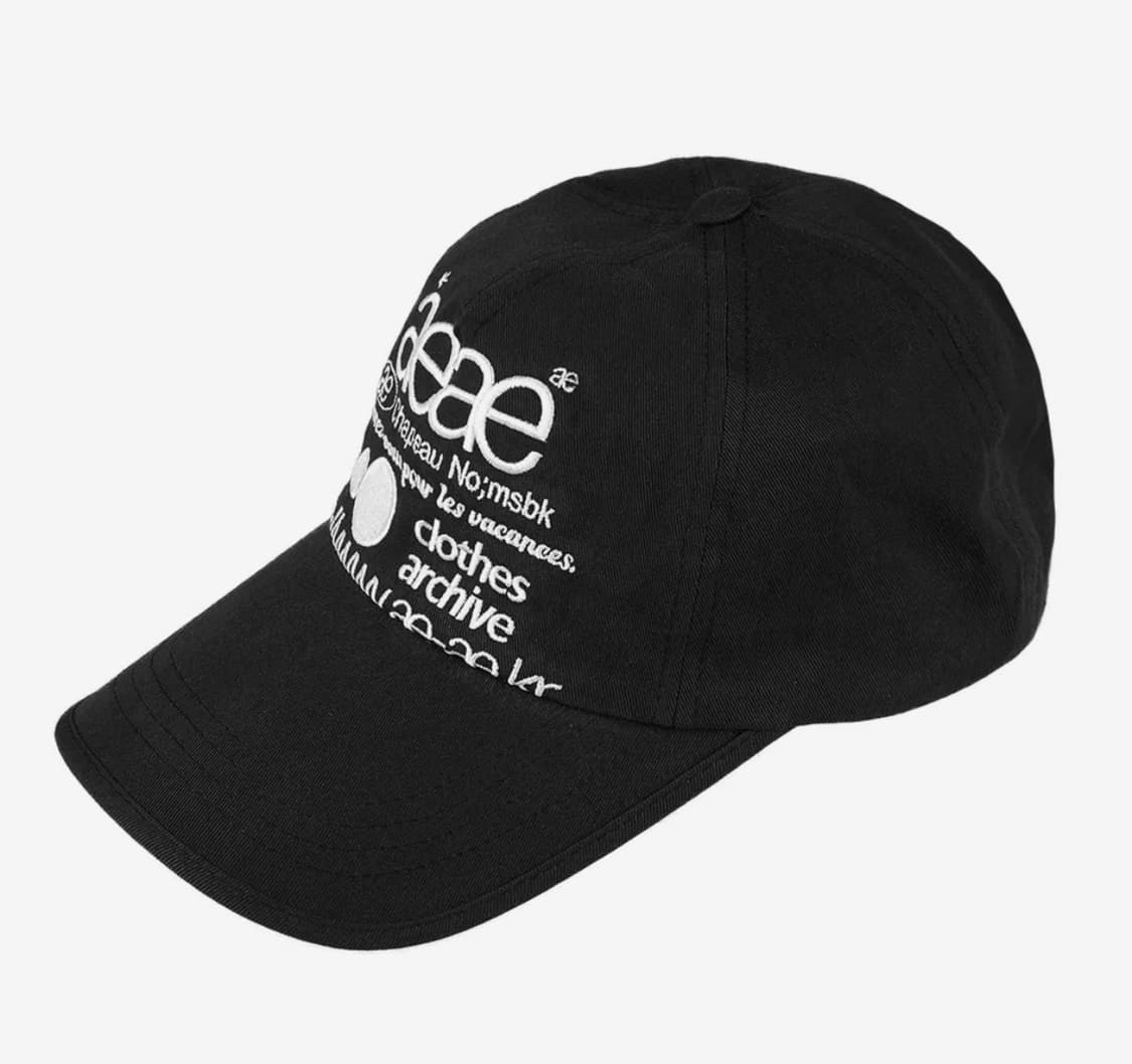 aeae 볼캡 모자 WEB LOGO 5PANNEL CAP [BLACK] 상품이미지2