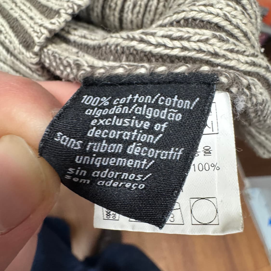 00s 캘빈클라인 진스 니트 집업 하이넥 사이드 레터링 포인트 베이지 상품이미지7