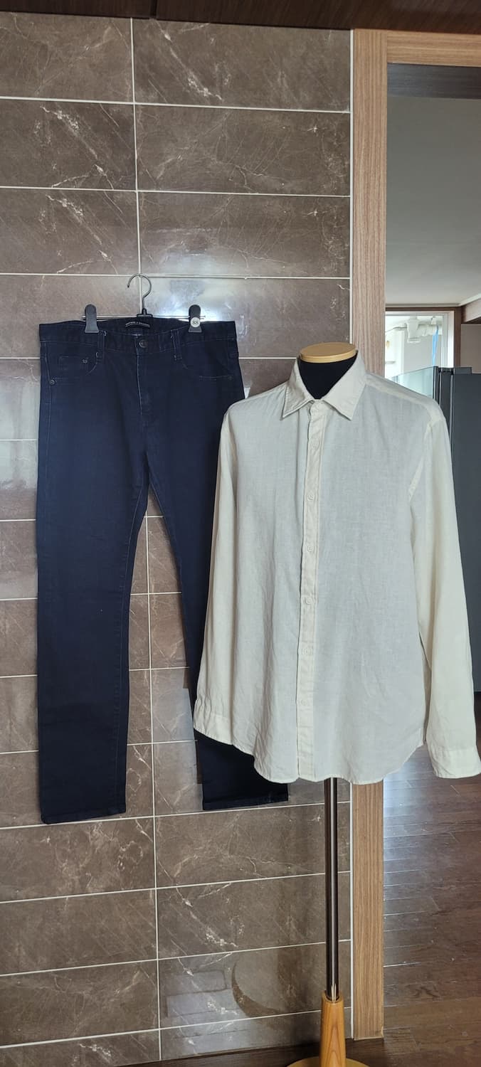 👔남성105사이즈👔지오지아 셔츠  마혼방(55%) 상품이미지2