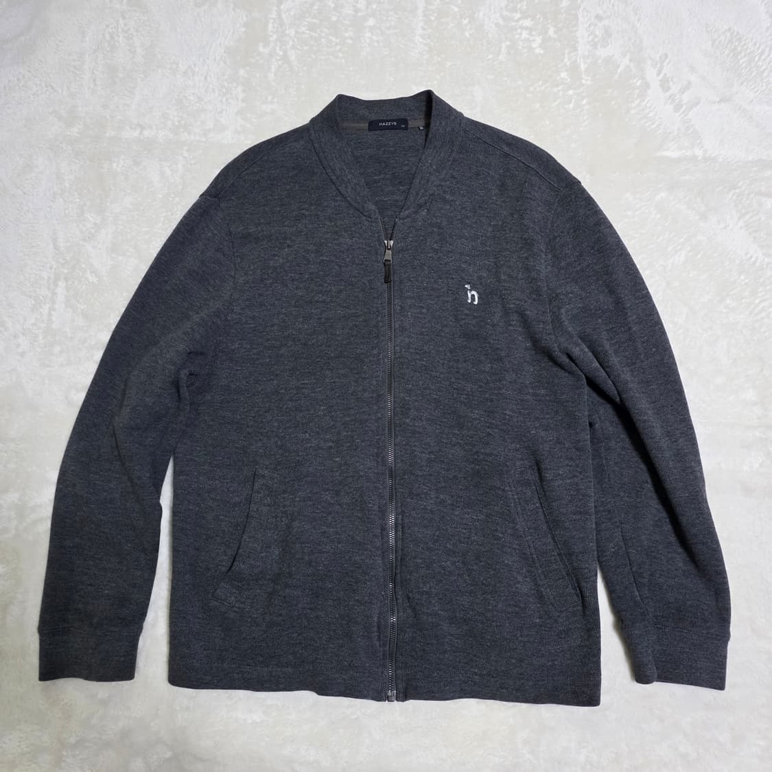(115)헤지스 차콜 그레이 집업 가디건 상품이미지1